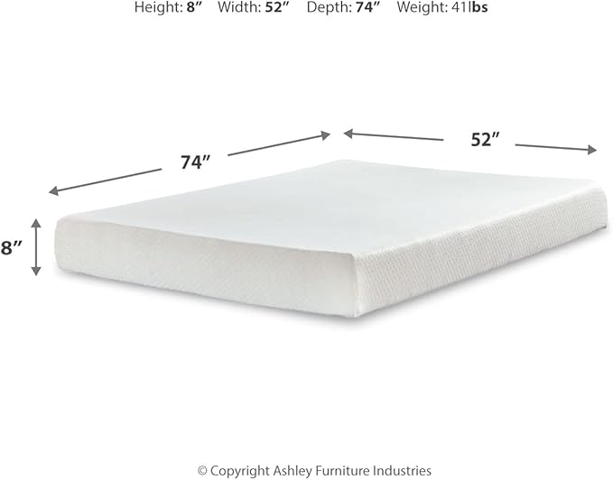 Signature Design by Ashley Full Size Chime 8 Inch Medium Firm Gel Memory Foam - Image 2