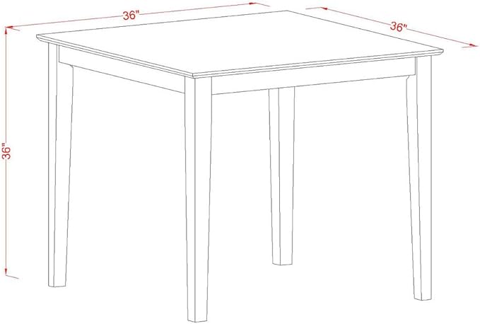 East West Furniture VNQU3-WHI-W 3 Piece Kitchen Counter Height Dining Table Set - Image 3