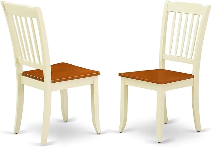 East West Furniture DLDA3-BMK-W 3 Piece Dining Room Furniture Set Contains a - Image 3