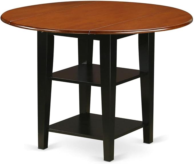 East West Furniture SUWE3-BCH-W 3 Piece Dining Room Furniture Set Contains a - Image 2