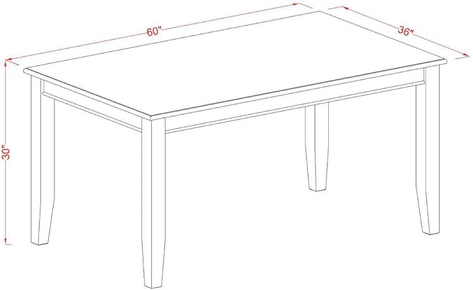 East West Furniture DUCL7-MAH-C 7 Piece Dining Set Consist of a Rectangle - Image 10