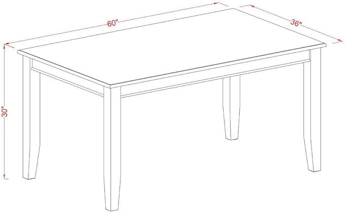 East West Furniture DUCL7-BLK-C 7 Piece Dining Room Furniture Set Consist of a - Image 10