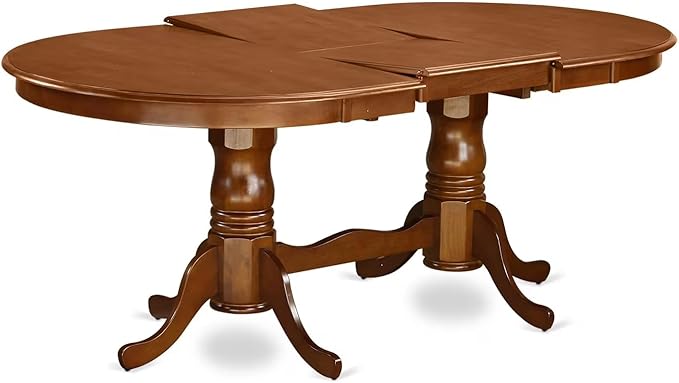 East West Furniture PLAV5-SBR-W 5 Piece Kitchen Table Set - Image 6