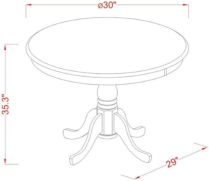 East West Furniture EDBU5-MAH-LC 5 Piece Counter Height Pub Set Includes a - Image 3