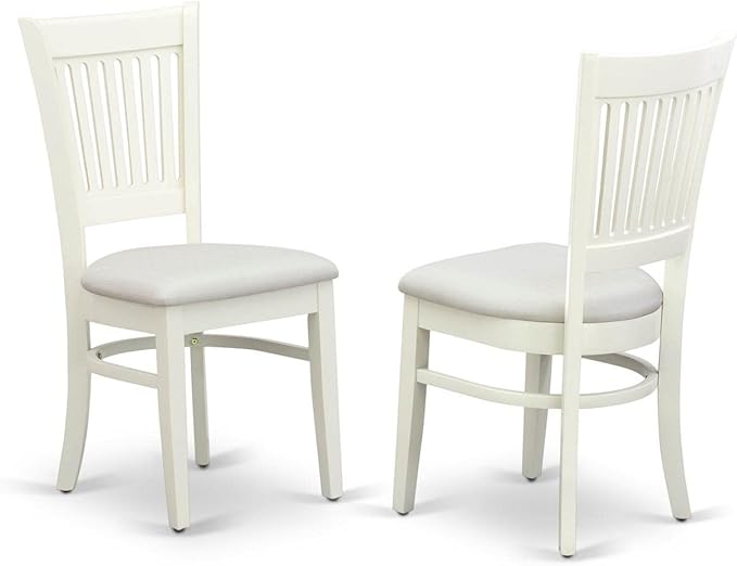 East West Furniture HLVA3-LWH-C 3 Piece Kitchen Table & Chairs Set Contains a - Image 3
