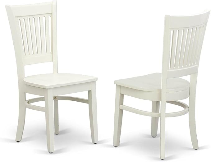 East West Furniture DMVA3-LWH-W 3 Piece Kitchen Table & Chairs Set Contains a - Image 3