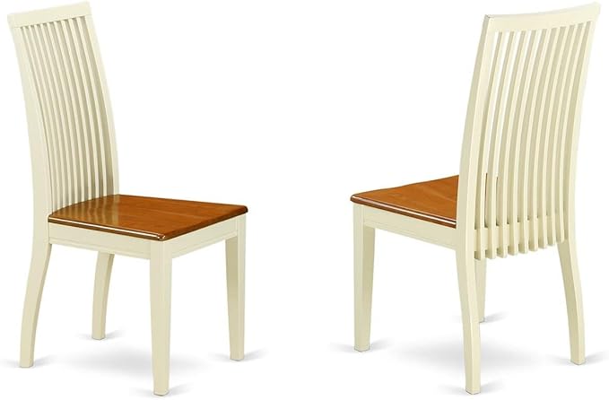 East West Furniture DLIP5-BMK-W 5 Piece Dining Room Table Set Includes a Round - Image 3