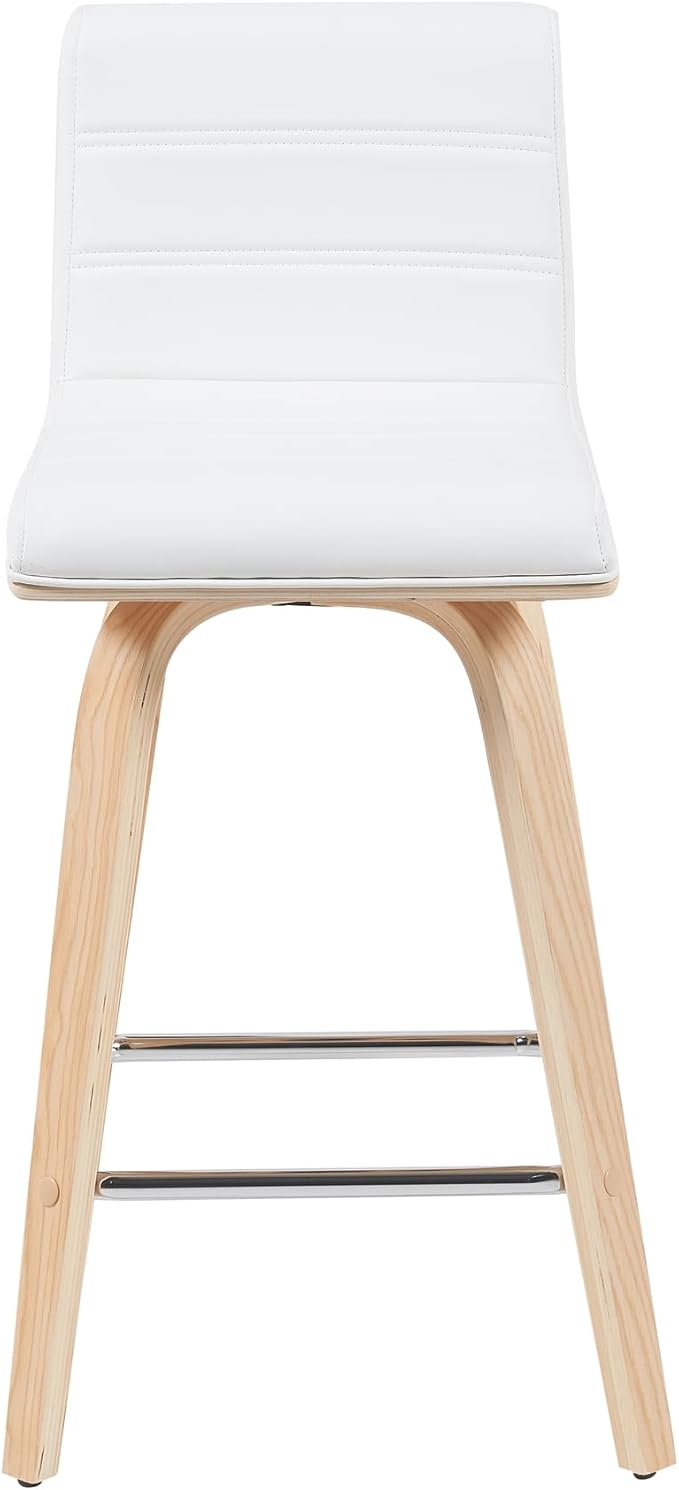 Armen Living Vienna Modern Swivel 26" Counter Height Barstool - Image 3