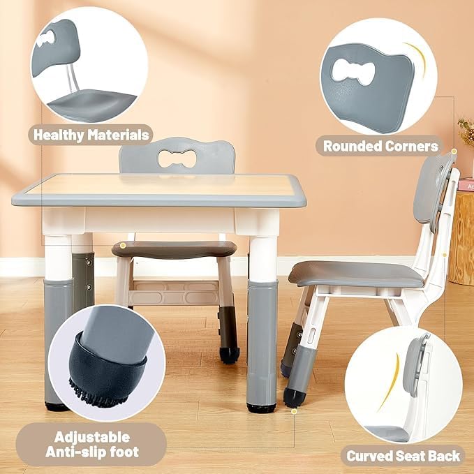 FUNLIO Adjustable Kids Chair, 3 Level Height Adjustable Toddler Chair - Image 6