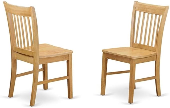 East West Furniture VANO9-OAK-W 9 Piece Kitchen Table Set Includes an Oval - Image 5