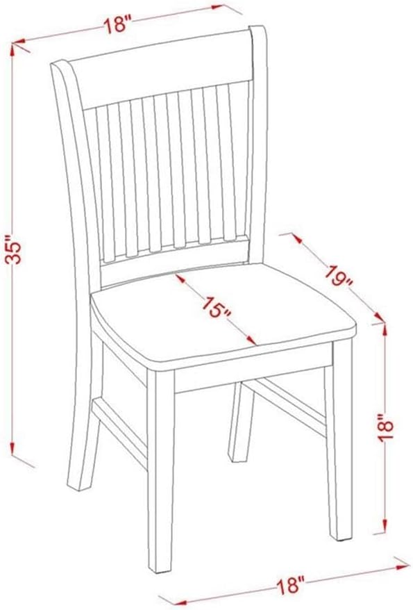 East West Furniture QUNO9-BCH-W 9 Piece Dining Set Includes a Rectangle Dining - Image 6