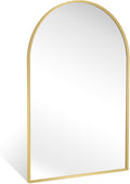 Large Gold Arched Mirror, Arched Top Bathroom Vanity Mirror by Minuover