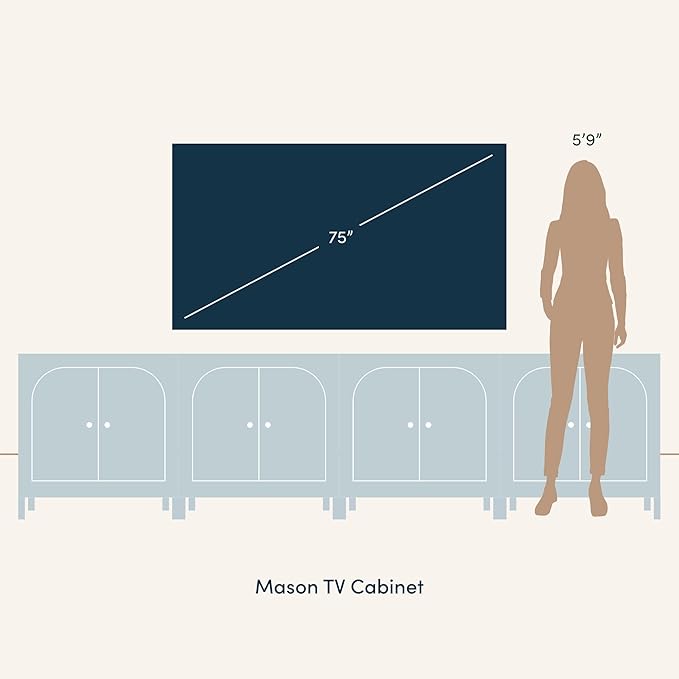 Nathan James Mason TV Stand, Free Standing Accent Sideboard Buffet, Credenza - Image 9
