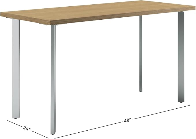 HON Coze Home Office Desks, Sturdy Table Computer Desk, Natural Recon Top - Image 3