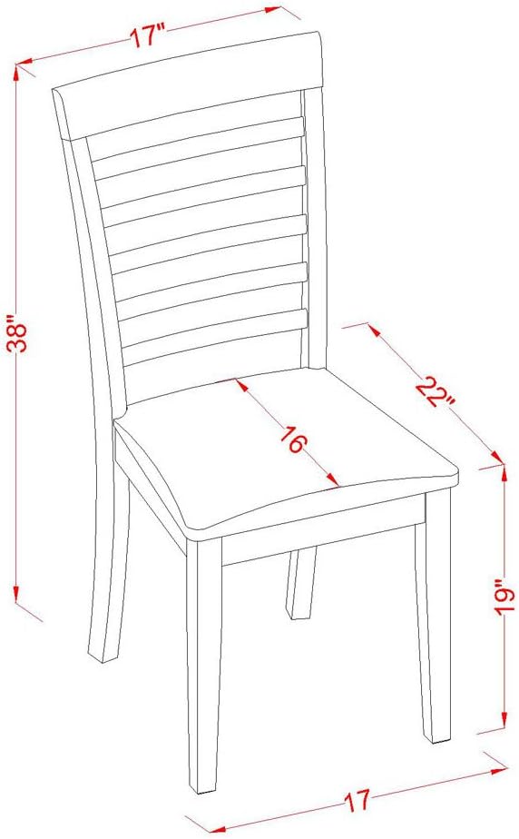East West Furniture MILA3-SBR-C 3 Piece Dining Room Table Set Contains a - Image 8