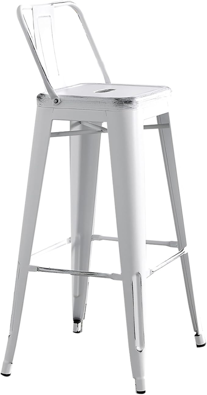AC Pacific Modern Metal Barstool Set of 2 – Country Rustic Style - Image 4