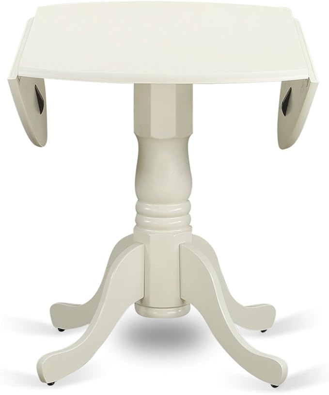 East West Furniture DLVA5-LWH-C 5 Piece Dining Table Set - Image 5
