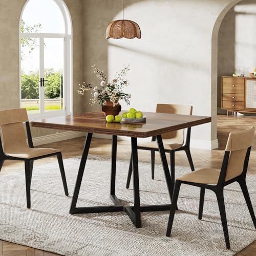 Tribesigns Square Dining Table for 2, 31.5" Industrial Dinner Table - Image 4