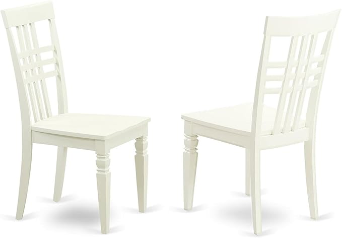 East West Furniture ANLG5-LWH-W 5 Piece Dining Table Set - Image 3