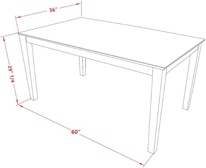 East West Furniture CAIP6-MAH-C 6 Piece Modern Dining Table Set Contains a - Image 12