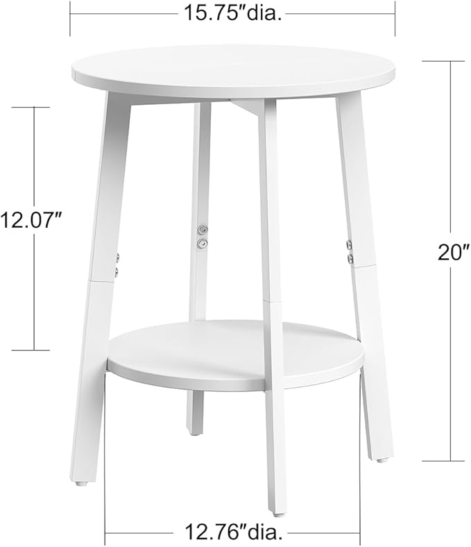 Side Table Set of 2, Small Round End Table - Image 3