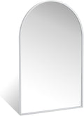 20" x 30" Silver Arched Mirror, Modern Aluminum Alloy Metal Frame, Arch by Minuover