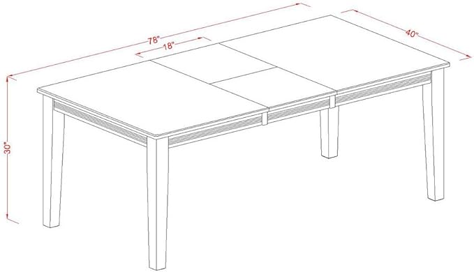 East West Furniture QUPF5-BCH-C 5 Piece Dining Room Table Set Includes a - Image 7