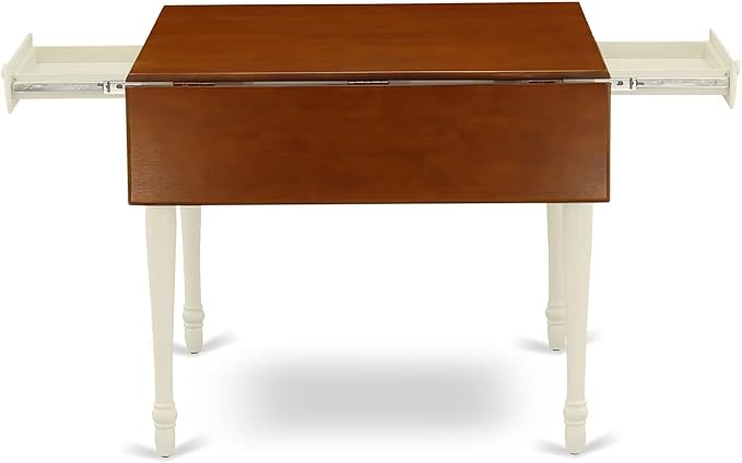East West Furniture MZDO3-WHI-W 3 Piece Dining Set Contains a Rectangle Dining - Image 10