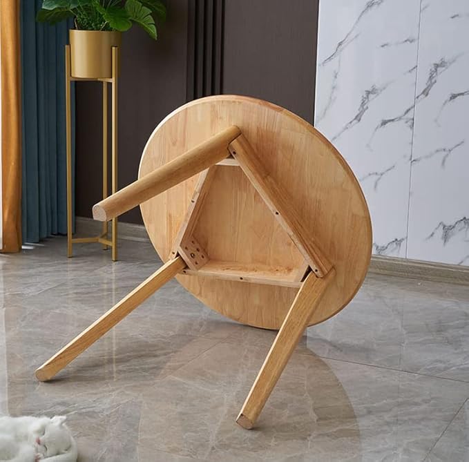 Simplicity Solid Wood Dining Table, Round - Image 4