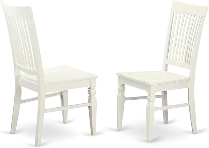 East West Furniture DLWE3-WHI-W 3 Piece Dinette Set - Image 3