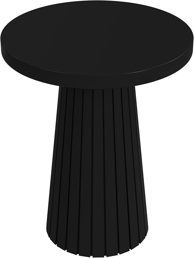 Black Mango Wood End/Side Round Table - Image 4