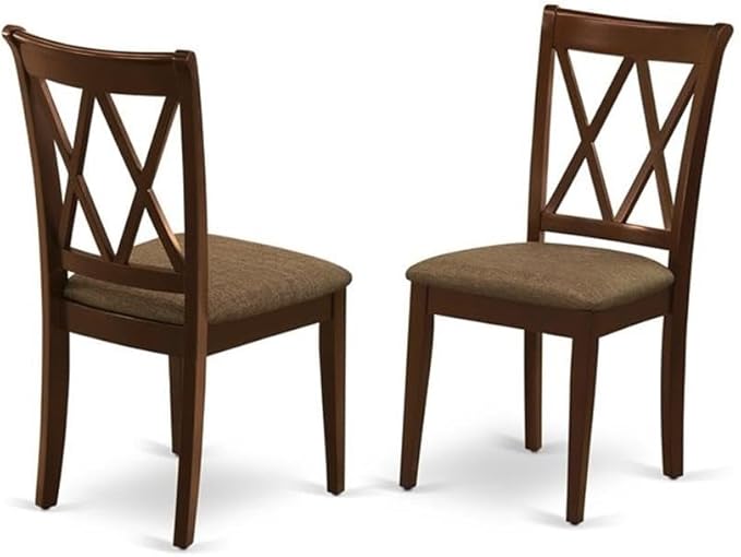 East West Furniture DOCL7-MAH-C 7 Piece Kitchen Table & Chairs Set Consist of a - Image 4