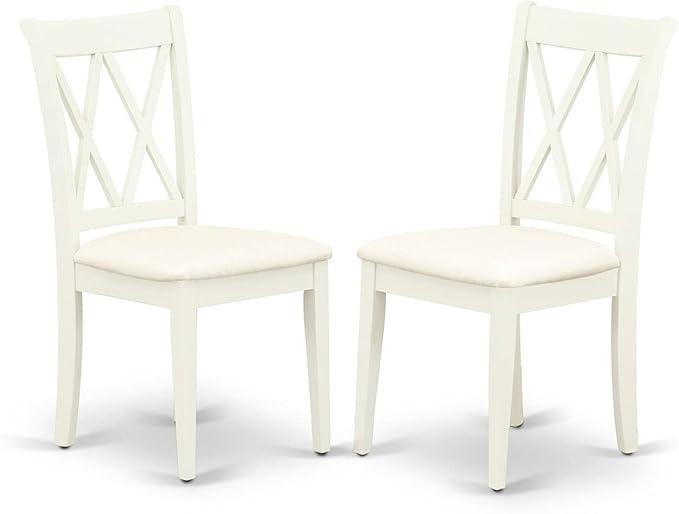 East West Furniture SHCL3-WHI-C 3 Piece Dining Room Furniture Set Contains a - Image 3