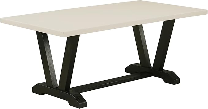 East West Furniture V627MZ650-7 7 Piece Dining Table Set Consist of a Rectangle - Image 3