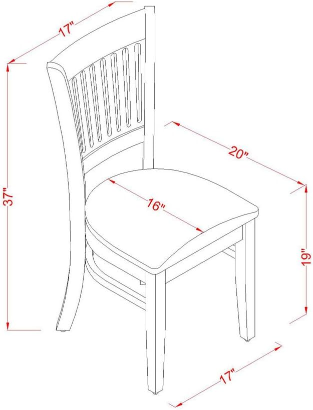 East West Furniture LGVA5-LWH-C 5 Piece Dining Set Includes a Rectangle Dining - Image 13