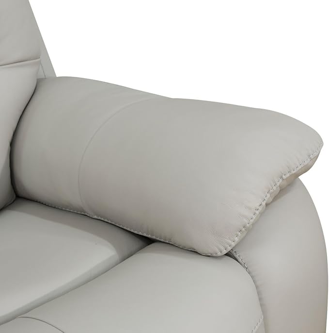 Electric Power Reclining Sofa Set, Genuine Breathing Leather Recliner Couch Set - Image 10
