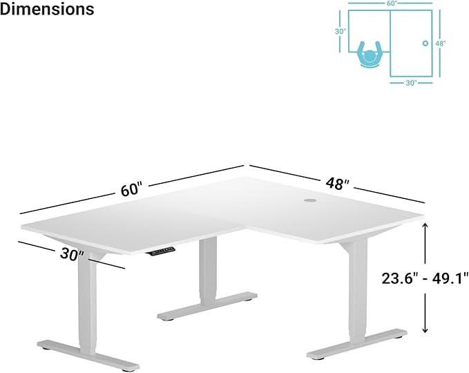 Standing Desk: FLT-05, DT-3030-GO, DT-4830-GO, DA-10-Black - Image 2