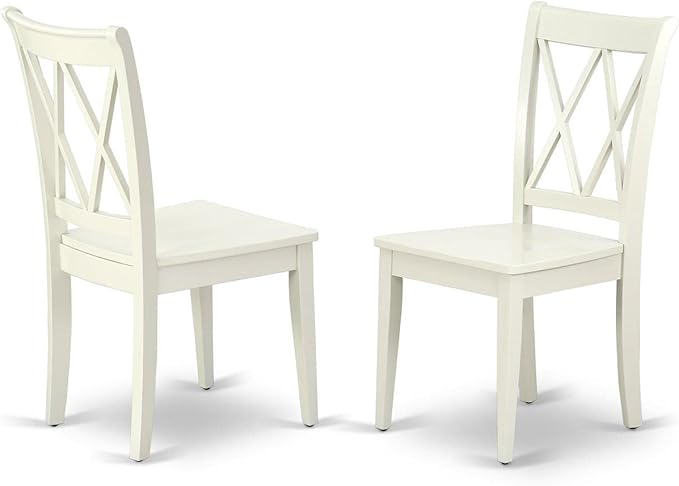 East West Furniture DLCL5-LWH-W 5 Piece Dining Set Includes a Round Dining Room - Image 3