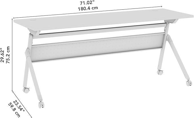 Bush Business Furniture Folding Training Table, 72 inch Desk, Commercial-Grade - Image 3