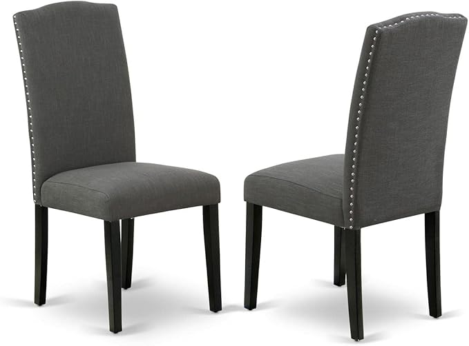 East West Furniture SHEN3-BLK-20 3 Piece Dining Room Set Contains a Round - Image 3