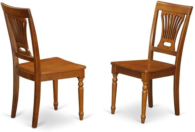 East West Furniture PLAI9-SBR-W 9 Piece Dining Room Table Set Includes an Oval - Image 4