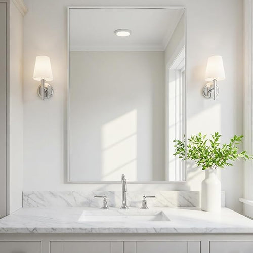 24x36 Inch Silver Bathroom Mirror by LEDLUX