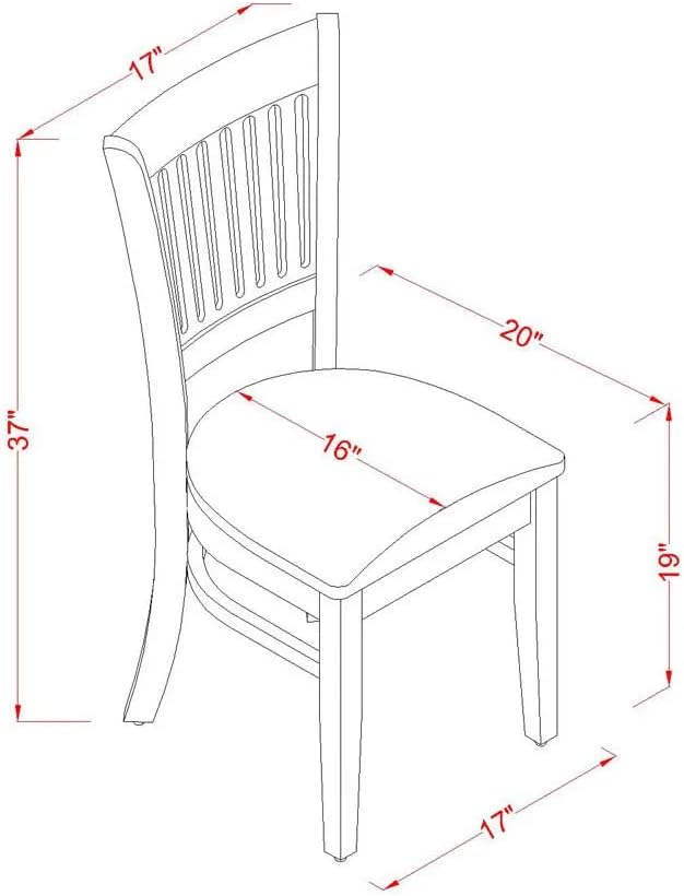 East West Furniture BOVA3-LWH-C 3 Piece Dining Room Furniture Set Contains a - Image 11