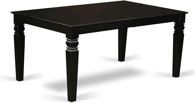East West Furniture LGDA5-BLK-12 5 Piece Dining Set Includes a Rectangle Wooden - Image 5