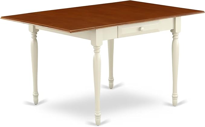 East West Furniture MZNI5-WHI-W 5 Piece Dining Table Set - Image 3