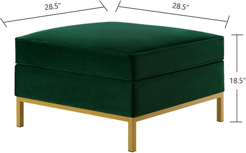 24KF Large Square Couch Ottoman Velvet Ottoman, Upholstered Velvet Padded - Image 2