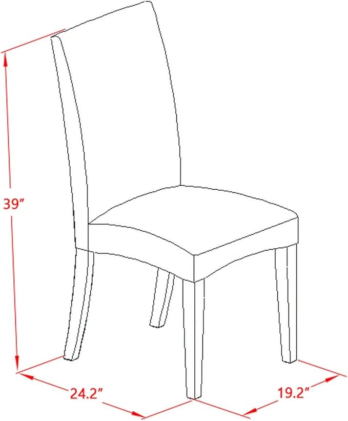 East West Furniture ANDR5-CAP-03 5 Piece Kitchen Table & Chairs Set Includes a - Image 11