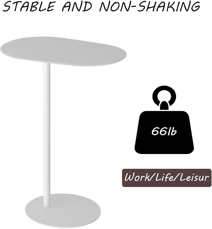 C-Shaped Side Table, Iron End Table - Image 6