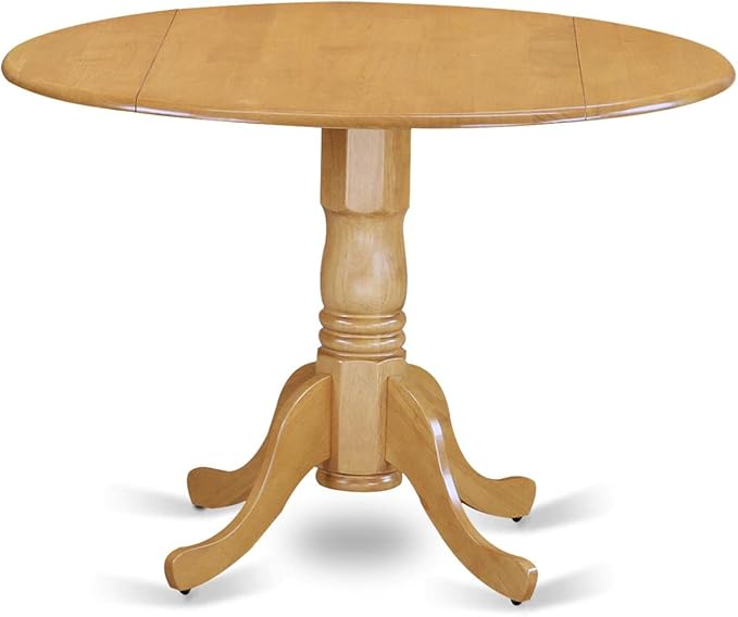 East West Furniture DLPO3-OAK-W 3 Piece Dining Room Furniture Set Contains a - Image 2
