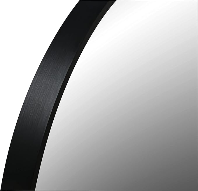 FrameWorks 24" Deluxe Contemporary Black Circular Aluminum Mirror - Image 8
